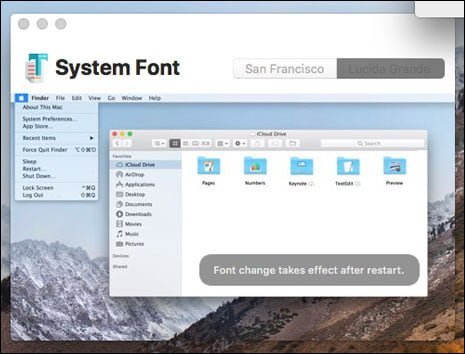 Cách đổi Font chữ mặc định của MacOS High Sierra 6 thay đổi Font chữ mặc định của MacOS High Sierra