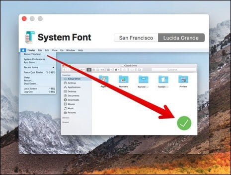 Cách đổi Font chữ mặc định của MacOS High Sierra 5 Font chữ mặc định của MacOS High Sierra