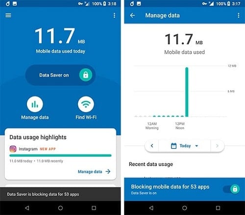 ứng dụng datally cho android