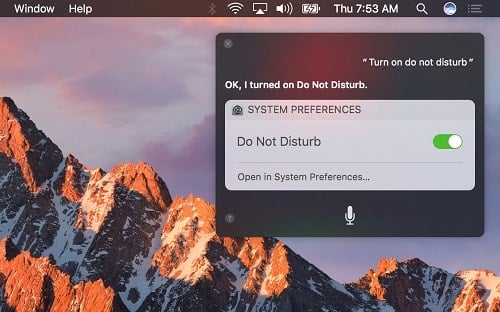 hướng dẫn bật Siri trên laptop mac