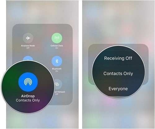 Turn off Airdrop on IOS 11