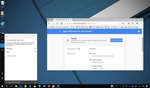 cách liên kết gmail với cortana windows 10