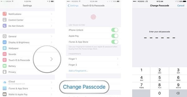 xóa mật khẩu trên iphone