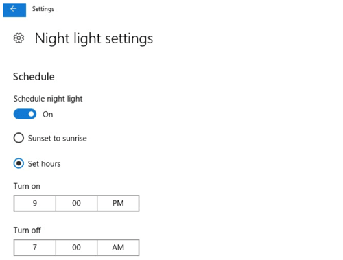 hướng dẫn tắt Night Light trong Windows 10