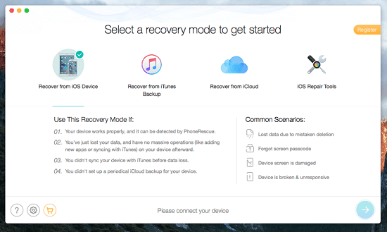 PhoneRescue trên máy tính
