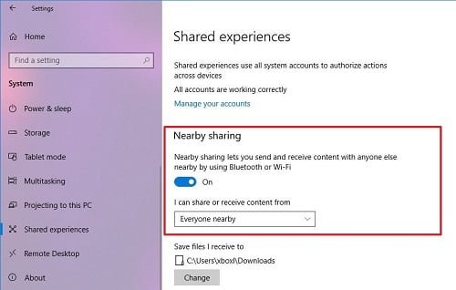 Cách khắc phục lỗi của Nearby sharing trên Windows 10 5 Nearby sharing trên windows 10 không hoạt động