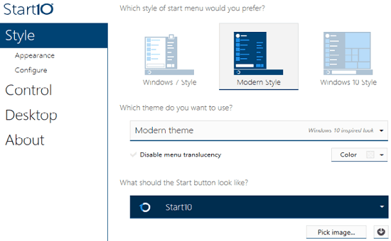 Thay đổi Menu Start của Windows 10 