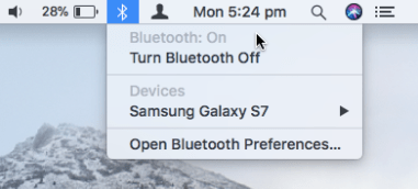 bật Bluetooth trên máy tính MAC