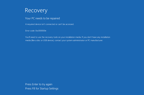 Cách sửa lỗi 0xc000000e của Windows 10/8/7 khi khởi động (Update)