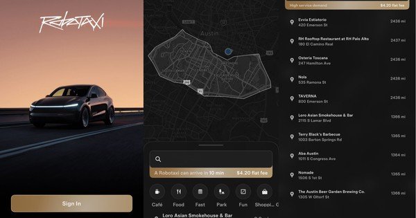Những chi tiết thú vị trong ứng dụng gọi taxi tự lái của Elon Musk 1